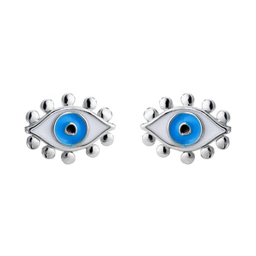 Hecheng Ornament Dripping Oil Eye Stud Earrings European And American Style Personalized Women's Stud Earrings Ornament Accessories