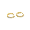 Jewelry Earrings Copper Geometric Circle Micro Inlay Single Row Zircon Electroplating For Women