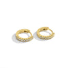 Jewelry Earrings Copper Geometric Circle Micro Inlay Single Row Zircon Electroplating For Women
