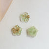 Jewelry Earrings Hair Accessories Resin Handmade With Gold Foil Inlaid Sweet Fresh Fairy Flower Pattern