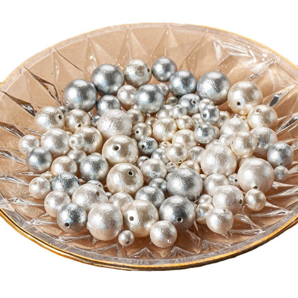 Jewelry Earrings Material Accessories Handmade Loose Beads Pure Cotton Pearl