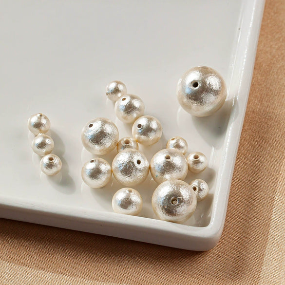 Jewelry Earrings Material Accessories Handmade Loose Beads Pure Cotton Pearl