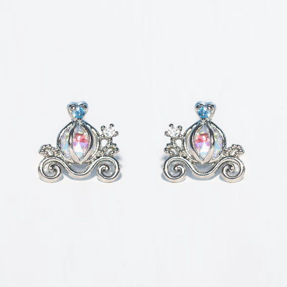 Jewelry Earrings Set Fairy Tale Cartoon Cute Crystal Shoes Style Zircon Copper