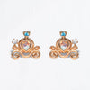 Jewelry Earrings Set Fairy Tale Cartoon Cute Crystal Shoes Style Zircon Copper