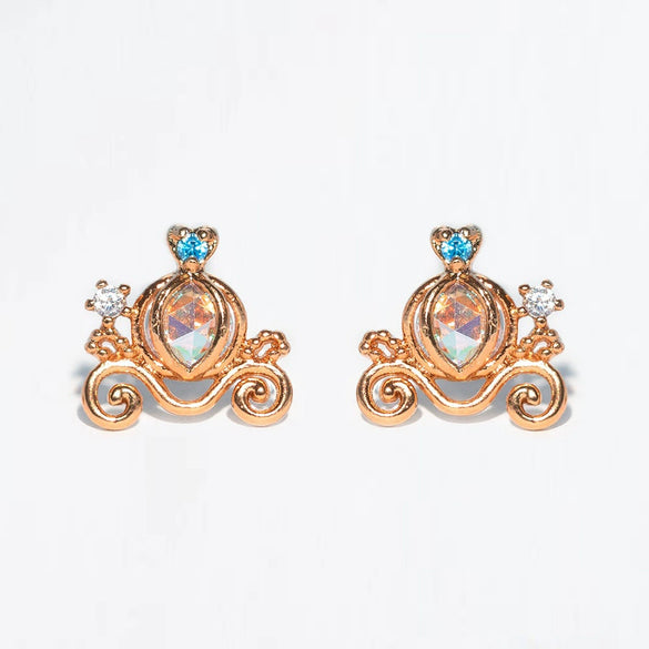 Jewelry Earrings Set Fairy Tale Cartoon Cute Crystal Shoes Style Zircon Copper