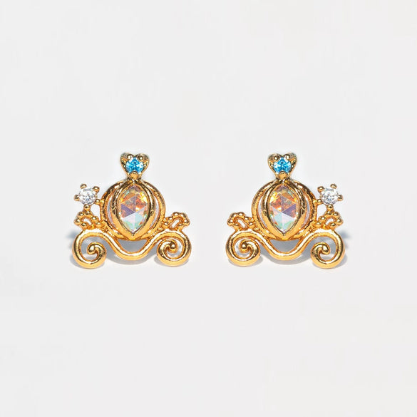 Jewelry Earrings Set Fairy Tale Cartoon Cute Crystal Shoes Style Zircon Copper