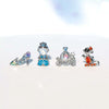 Jewelry Earrings Set Fairy Tale Cartoon Cute Crystal Shoes Style Zircon Copper