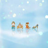 Jewelry Earrings Set Fairy Tale Cartoon Cute Crystal Shoes Style Zircon Copper