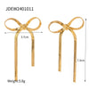 Jewelry Earrings Stainless Steel Bow Style Electroplated