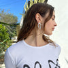 Jewelry Earrings Stainless Steel 18K Gold Geometric Bow Snake Chain Electroplating Style