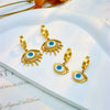 Jewelry Earrings Titanium Steel Geometric Devil's Eye Electroplating Creative Retro Fashion