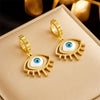 Jewelry Earrings Titanium Steel Geometric Devil's Eye Electroplating Creative Retro Fashion