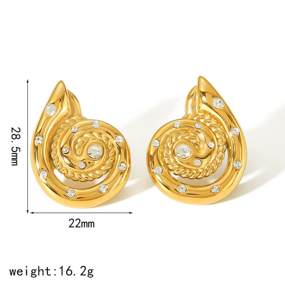 Jewelry Earrings Titanium Steel Stainless Steel Geometric Electroplated