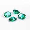 Jewelry Egg Shaped Synthetic Emerald Ring Face