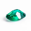 Jewelry Egg Shaped Synthetic Emerald Ring Face