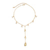Jewelry Elegant Imitation Pearl Beaded Geometric Ball Chain Metal Clavicle Chain With Plastic Pendant Electroplated