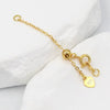 Jewelry Extension Chain Gold Plated Peach Heart Pendant Electroplating