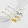 Jewelry Extension Chain Gold Plated Peach Heart Pendant Electroplating