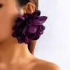 Jewelry Fabric Flower Exaggerated Handmade Earrings