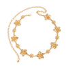 Jewelry Fashion Flower Splicing Alloy Waist Chain Body Chain For Women Retro Style