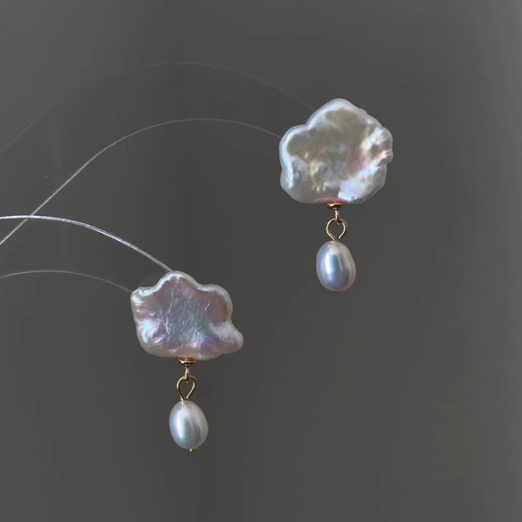 Jewelry Fashion Natural Alien Baroque Imitation Pearl Copper 18K Gold Plated Electroplating Necklace Earrings Bracelet