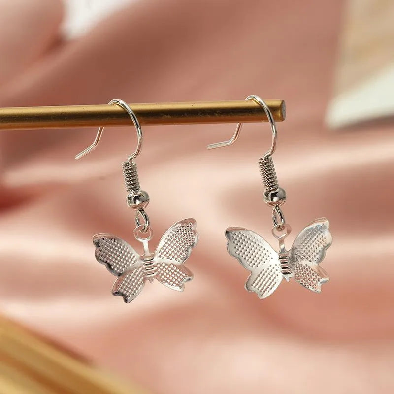 Jewelry Fashion Pop Color Acrylic Butterfly Earrings Butterfly Earrings Women