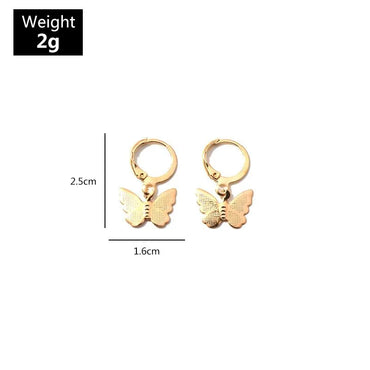 Jewelry Fashion Pop Color Acrylic Butterfly Earrings Butterfly Earrings Women