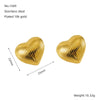 Jewelry Fashion Simple Geometric 316L Stainless Steel Earrings For Women With Electroplating And Wave Pattern