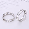 Jewelry Fashion Simple Stainless Steel Jewelry Laser Cutting Roman Numeral Titanium Steel Ring Threecolor Optional