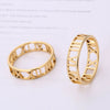 Jewelry Fashion Simple Stainless Steel Jewelry Laser Cutting Roman Numeral Titanium Steel Ring Threecolor Optional