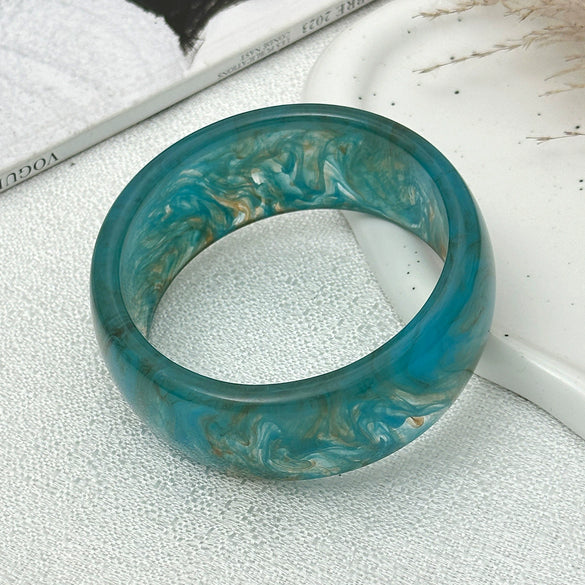 Jewelry Fashion Wide Bracelet Resin Elegant Geometric Polish
