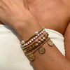 Jewelry Fivepointed Star Bracelet Set For Women Ccb Rice Beads Crystal Imitation Pearl Alloy Iron Chain Electroplating Ins Style