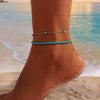 Jewelry Foot Chain Bohemian Multilayer Beaded Star Pattern Plastic Resin Women's