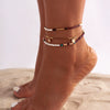 Jewelry Foot Chain Bohemian Multilayer Beaded Star Pattern Plastic Resin Women's