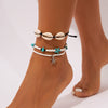 Jewelry Foot Chain Bohemian Multilayer Beaded Star Pattern Plastic Resin Women's