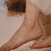 Jewelry Fourleaf Clover Anklet 925 Silver Geometric Women's Fashion Foot Accessories