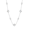 Jewelry Fourleaf Clover Fritillaria Necklace S925 Sterling Silver Geometric Style Electroplating O Word Chain For Women