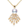 Jewelry Freshwater Pearl Pendant Necklace Copper K Gold Craft Flat Round And Steamed Bread Round Pearl
