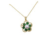 Jewelry Freshwater Pearl Pendant Necklace Natural Style Copper 18K Goldfilled Rotating Micropaved Zircon Flower Shape
