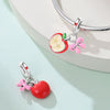 Jewelry Fruit Avocado Pear Raspberry Apple Charm Hanging Bead Silver Plated Dripping Oil