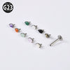 Jewelry G23 Titanium Horse Eye Drop Shape Inner Tooth Flat Lip Piercing
