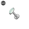 Jewelry G23 Titanium Horse Eye Drop Shape Inner Tooth Flat Lip Piercing