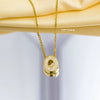 Jewelry Gemstone Letter Electroplated Copper Necklace
