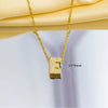 Jewelry Gemstone Letter Electroplated Copper Necklace