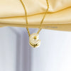 Jewelry Gemstone Letter Electroplated Copper Necklace