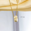 Jewelry Gemstone Letter Electroplated Copper Necklace