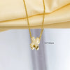 Jewelry Gemstone Letter Electroplated Copper Necklace
