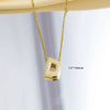 Jewelry Gemstone Letter Electroplated Copper Necklace