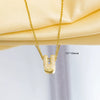 Jewelry Gemstone Letter Electroplated Copper Necklace