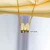 Jewelry Gemstone Letter Electroplated Copper Necklace
